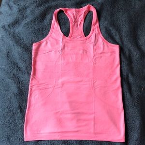 Neon coral lululemon workout tank